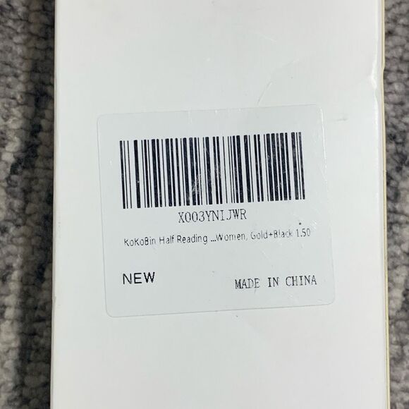 Brand New Pair of 2 Kokobin Half Frame +1.50 Reading Glasses Gold And Black - Picture 5 of 5